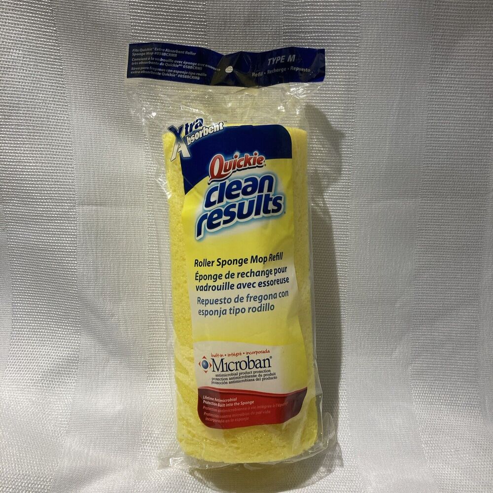Quickie Clean Results Refill Microban Roller Sponge Mop model #058BCRMB Type‎ M